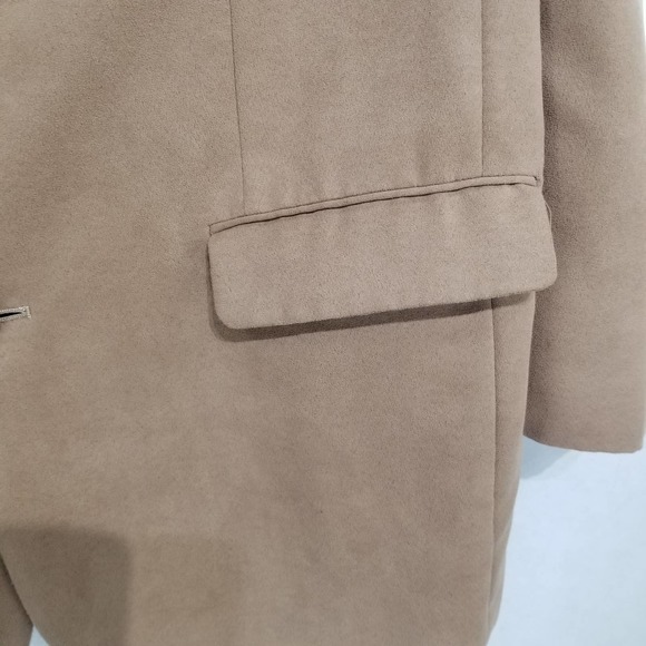 Members Only Mens Blazer 42 Beige Solid Sport Coat Microfiber Suede - Picture 5 of 12